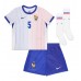 France Jules Kounde #5 Replica Away Minikit Euro 2024 Short Sleeve (+ pants)